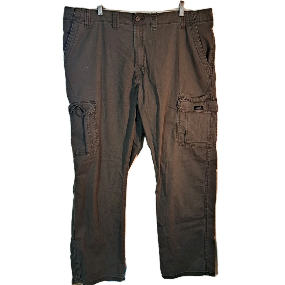 Wrangler Mens Taupe Cargo Pants 44 x 30 Brown‎ Relaxed Fit